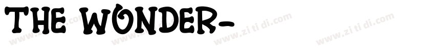 the wonder字体转换
